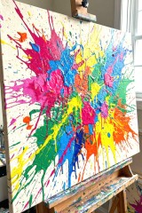 splashed paint artwork