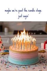 birthday cake w loads of candles
