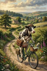 cow bike rider