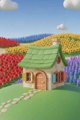 3d cute cottage
