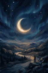 starry night illustration