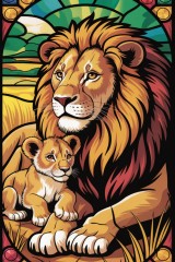 lion and cub