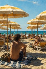 on the beach
