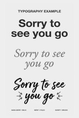 sorry to see you go